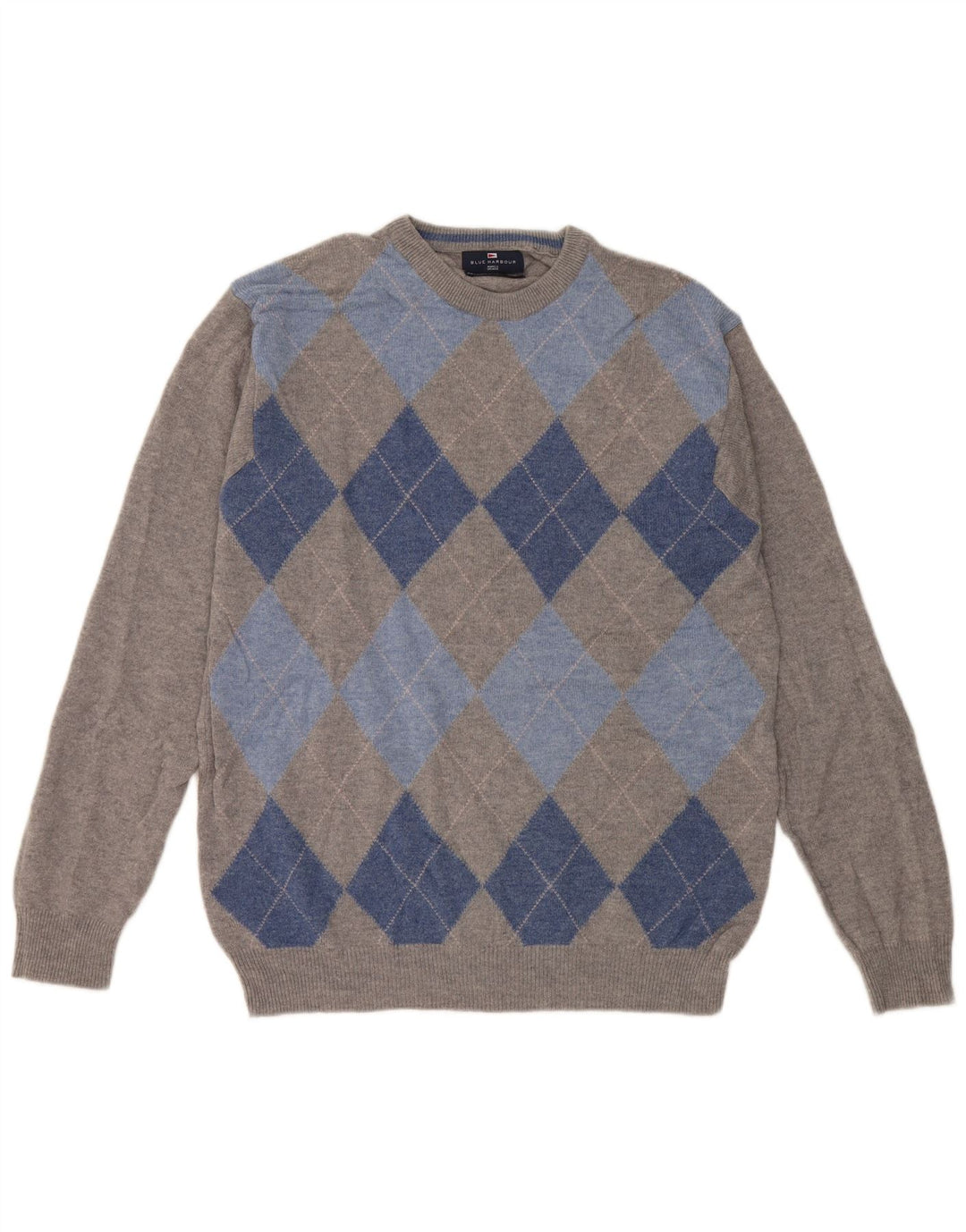 Suéter masculino Marks & Spencer com gola redonda Reino Unido 38/40 cinza médio