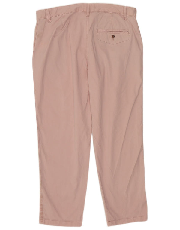 Calça chino reta feminina Marks & Spencer Reino Unido 16 grande W36 L26 rosa