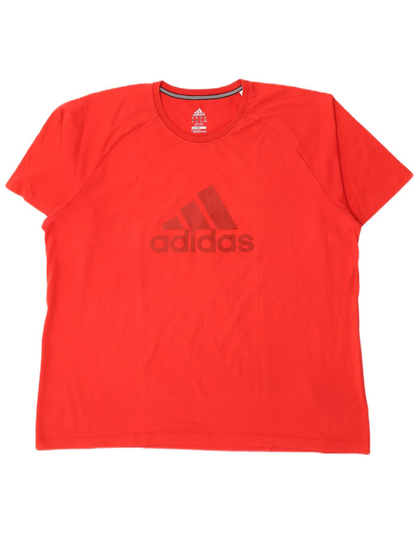 Adidas Mens Clima 365 Graphic T-Shirt Top 2XL Red Cotton