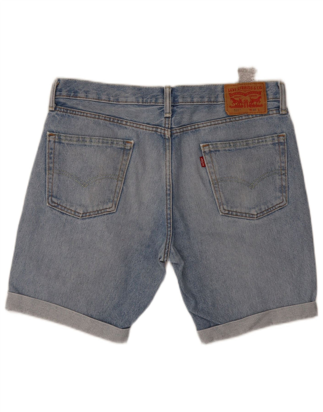Shorts jeans masculino 511 Levi's W34 grande azul algodão