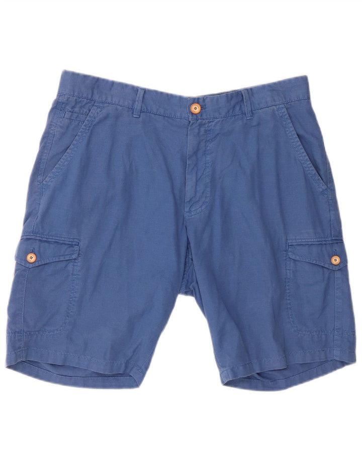 Shorts cargo masculino Massimo Dutti EU 42 grande W32 azul