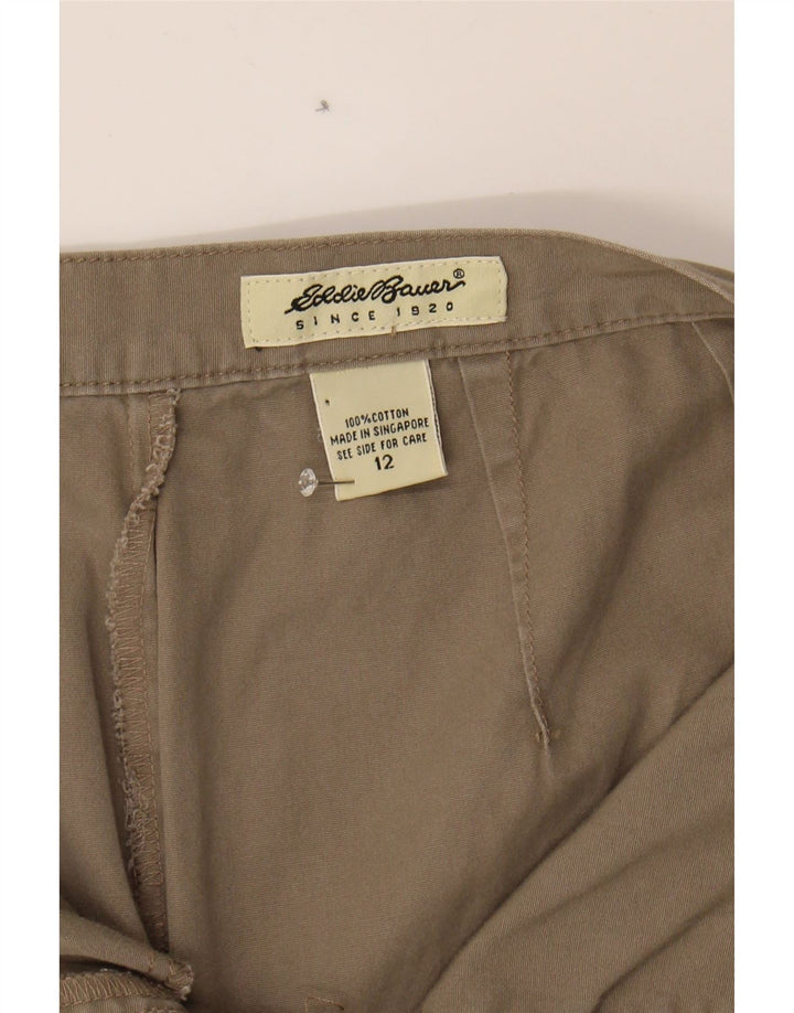 EDDIE BAUER Womens Straight Suit Trousers US 12 Large W32 L26 Brown Cotton Vintage Eddie Bauer and Second-Hand Eddie Bauer from Messina Hembry 