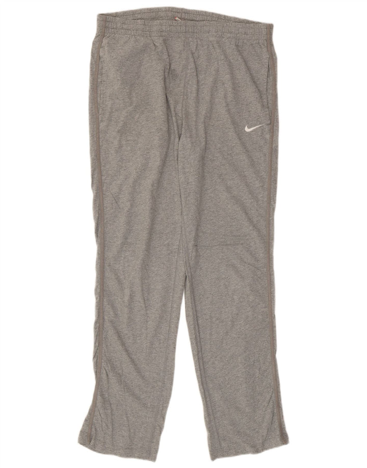 Calça de treino masculina NIKE grande cinza algodão