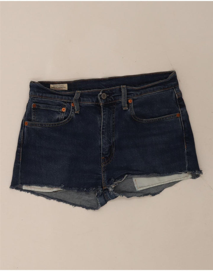 Shorts jeans feminino Levi's 512 W32 azul médio algodão