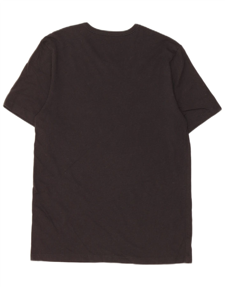 Hugo Boss Mens T-Shirt Top Pequeno Algodão Preto