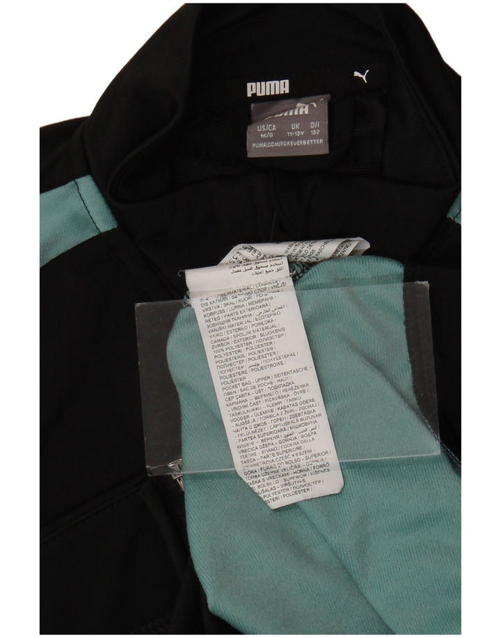 Jaqueta Puma Meninos Treino Top 11-12 Anos Médio Preto Colorblock