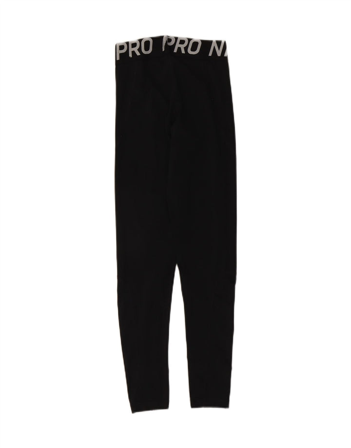 Nike Womens Graphic Leggings UK 8 Pequeno Poliéster Preto Esportes