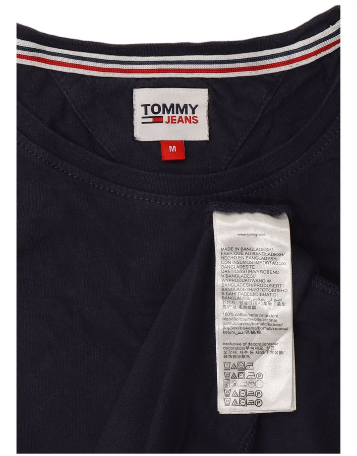 Camiseta feminina TOMMY HILFIGER UK 14 algodão azul marinho médio