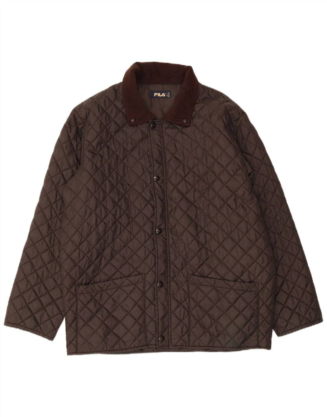 Jaqueta masculina acolchoada FILA IT 52 2XL marrom poliamida
