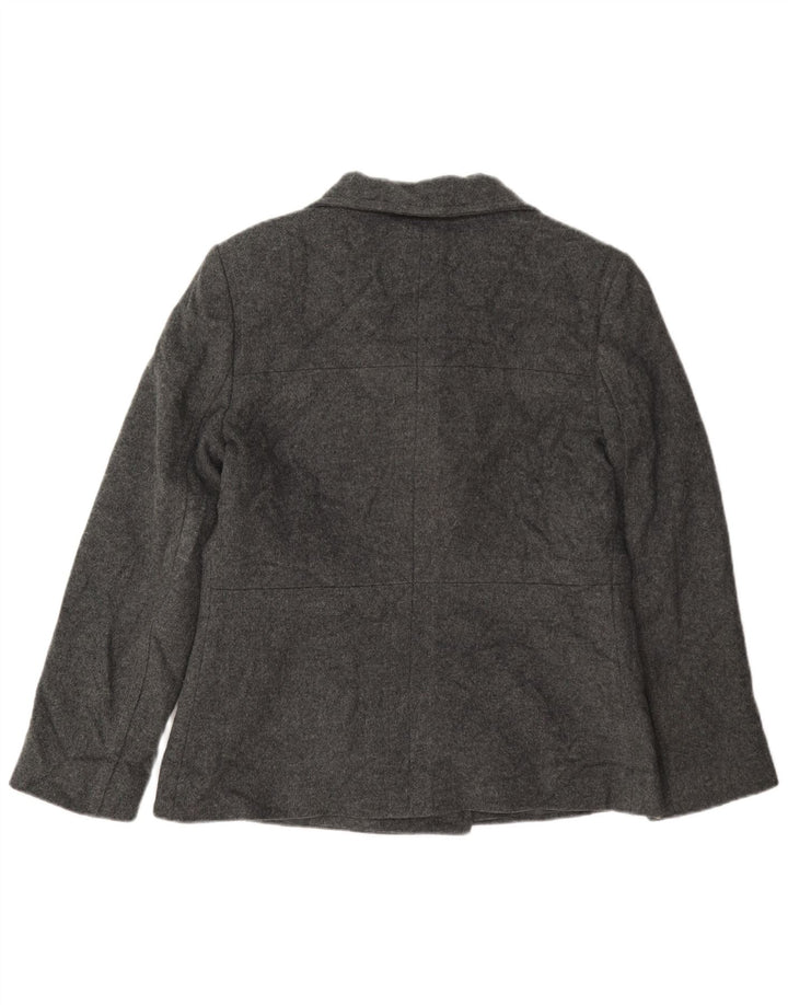 Casaco feminino Hobbs Pea UK 12 lã cinza médio