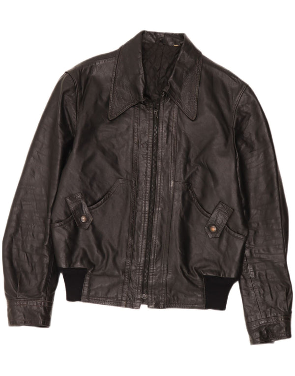 Jaqueta de couro masculina Fibok IT 54 2XL preta
