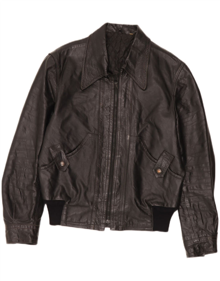 Jaqueta de couro masculina Fibok IT 54 2XL preta