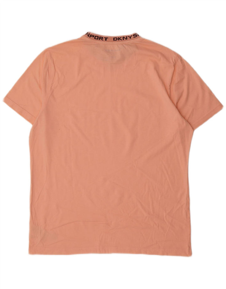 Camiseta gráfica masculina Dkny Top grande algodão rosa
