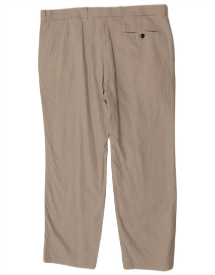 Calça Chino Masculina Marks & Spencer Regular Fit W38 L29 Linho Bege