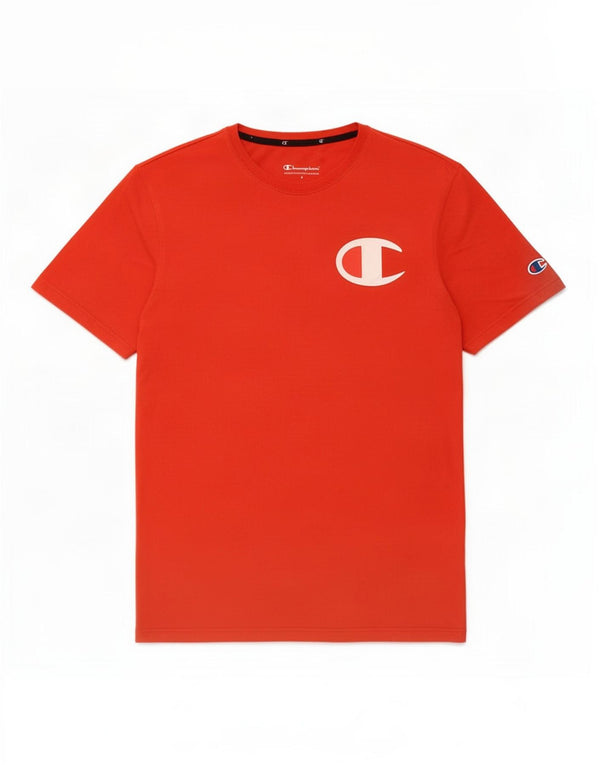 Camiseta masculina gráfica Champion pequeno algodão vermelho