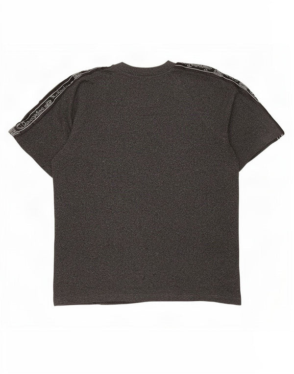Camiseta gráfica masculina Champion XL algodão manchado cinza