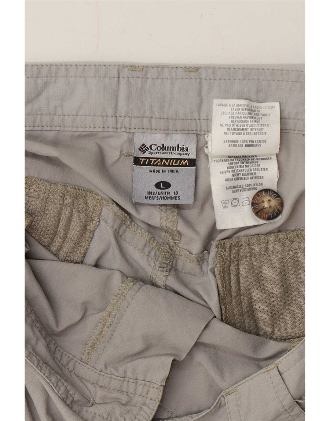 Shorts Columbia Masculino Titanium Cargo Grande W36 Cinza Poliamida