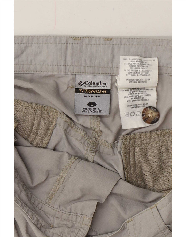 Shorts Columbia Masculino Titanium Cargo Grande W36 Cinza Poliamida