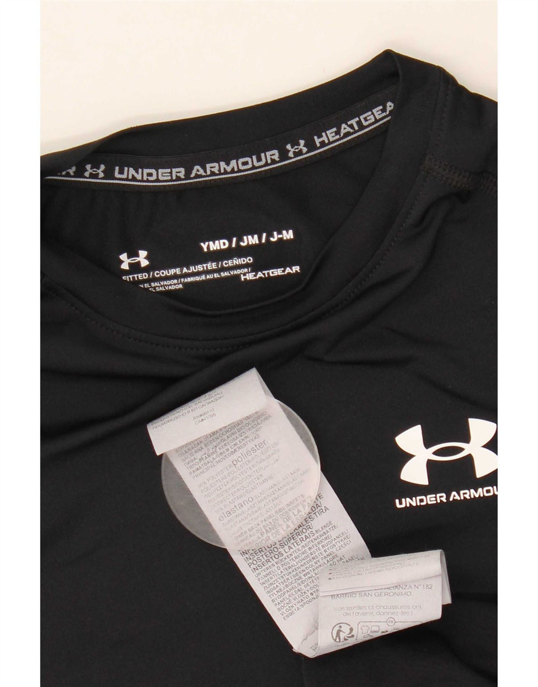 Under Armour Boys Heat Gear Top manga comprida 9-10 anos médio preto