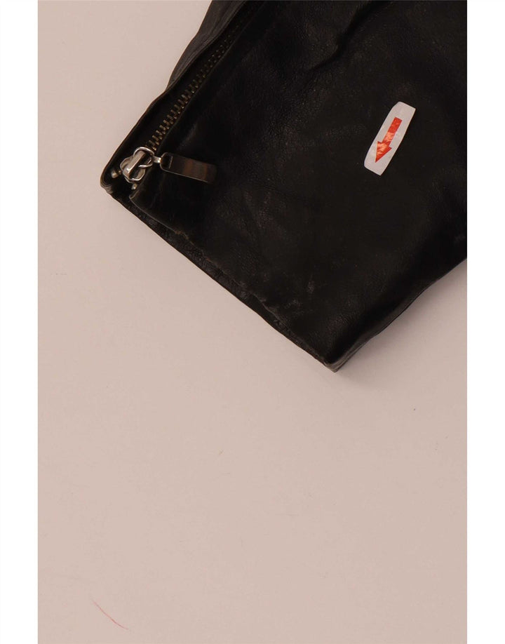 Jaqueta de couro masculina Conbipel UK 38 couro preto médio