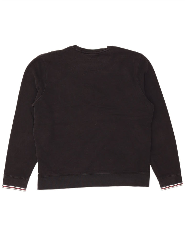 Fila moletom masculino jumper médio algodão preto