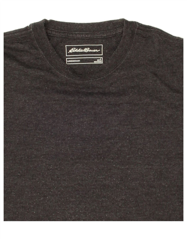 EDDIE BAUER Mens T-Shirt Top Large Grey Cotton Vintage Eddie Bauer and Second-Hand Eddie Bauer from Messina Hembry 