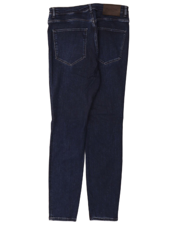 Jeans skinny feminino Massimo Dutti EU 42 grande W32 L30 azul marinho