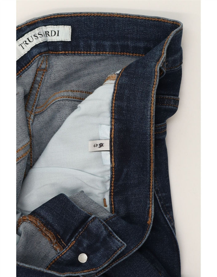 Jeans retos masculinos TRUSSARDI W36 L28 algodão azul marinho