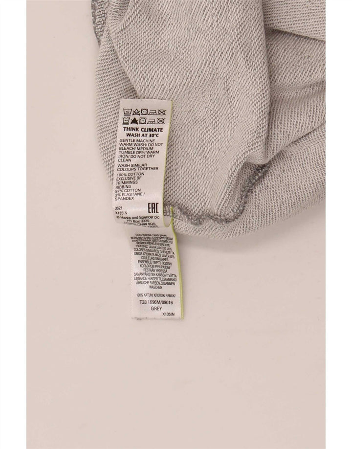 Calça de treino masculina Marks & Spencer grande algodão cinza