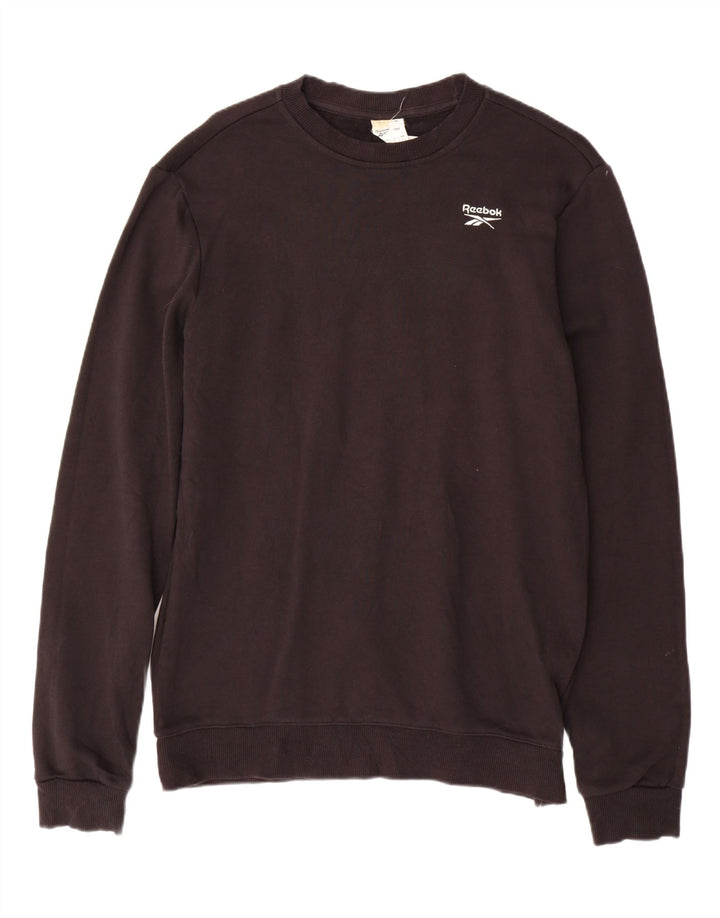REEBOK moletom masculino jumper pequeno algodão preto