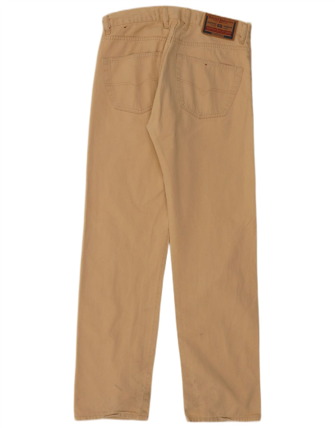 Calça casual reta masculina DIESEL W32 L32 algodão bege
