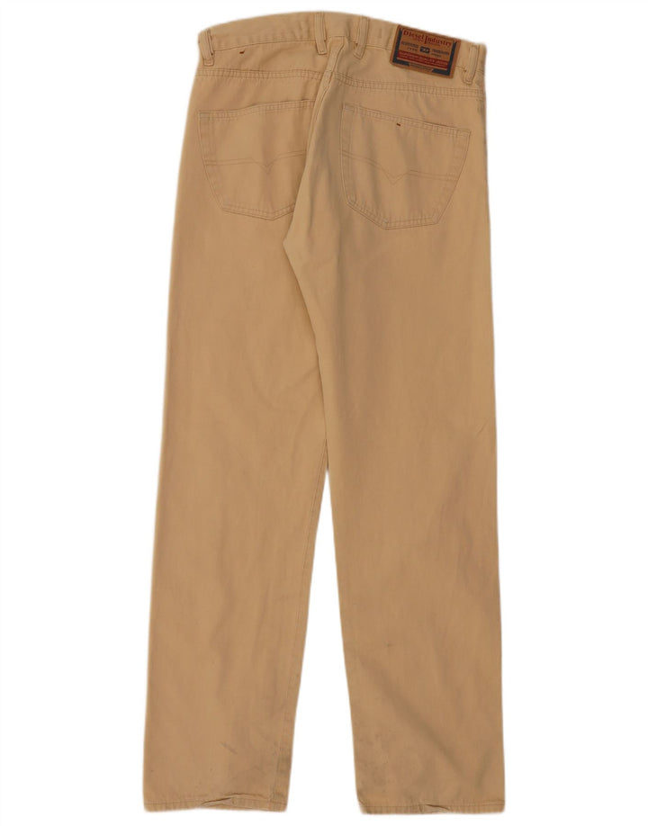 Calça casual reta masculina DIESEL W32 L32 algodão bege