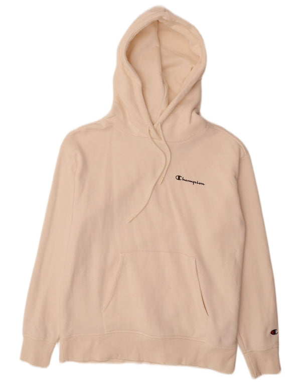 Jumper com capuz feminino Champion UK 10 pequeno algodão branco