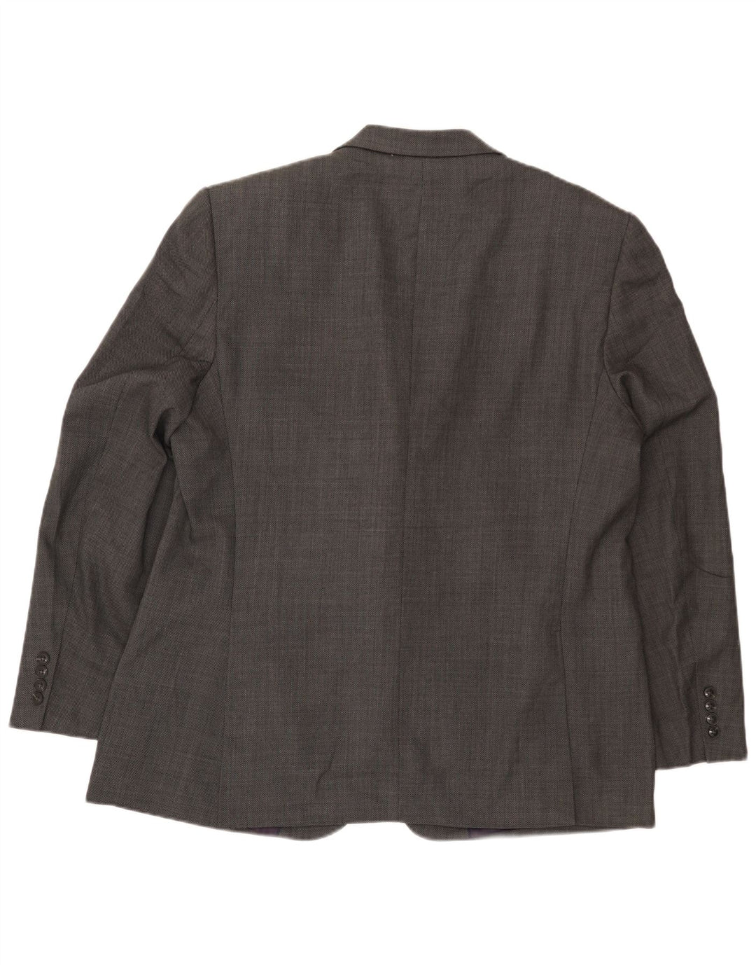 Jaqueta blazer masculina de 2 botões Marks & Spencer Reino Unido 46 XL lã cinza