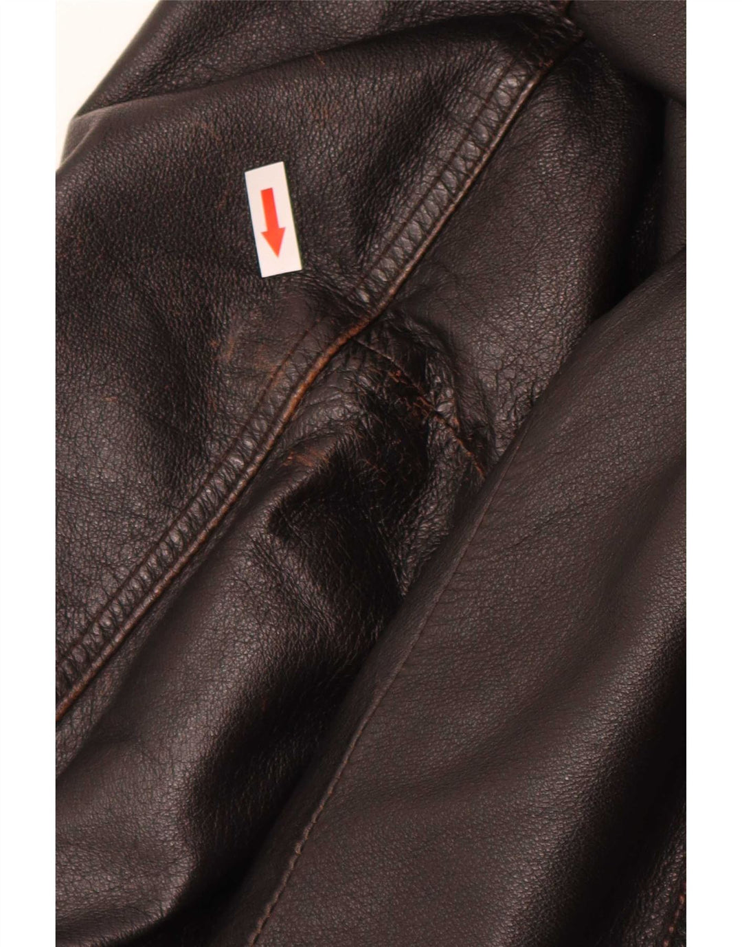 Jaqueta bomber de couro masculina vintage IT 52 XL marrom retrô