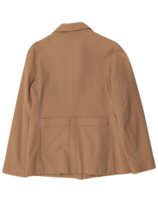 Jaqueta blazer feminina Gap com 5 botões Reino Unido 8 algodão bege pequeno