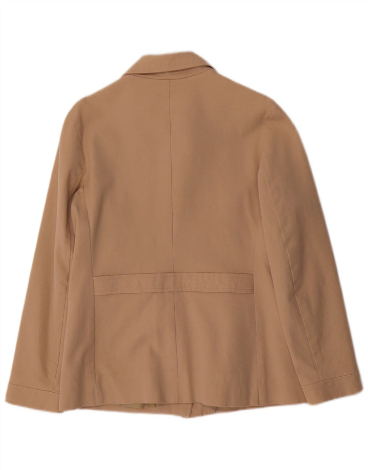 Jaqueta blazer feminina Gap com 5 botões Reino Unido 8 algodão bege pequeno
