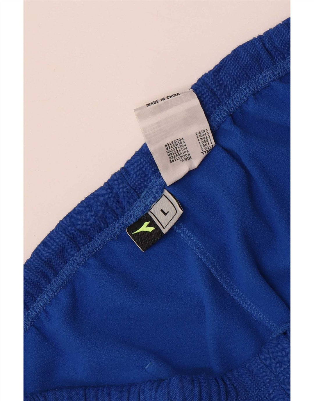 Calça de treino masculina Diadora Joggers grande poliéster azul