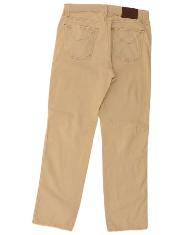Calça casual reta masculina Jeckerson W32 L30 algodão bege