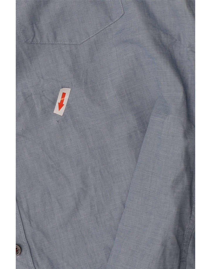 Camisa masculina Ted Baker tamanho 5 XL algodão azul
