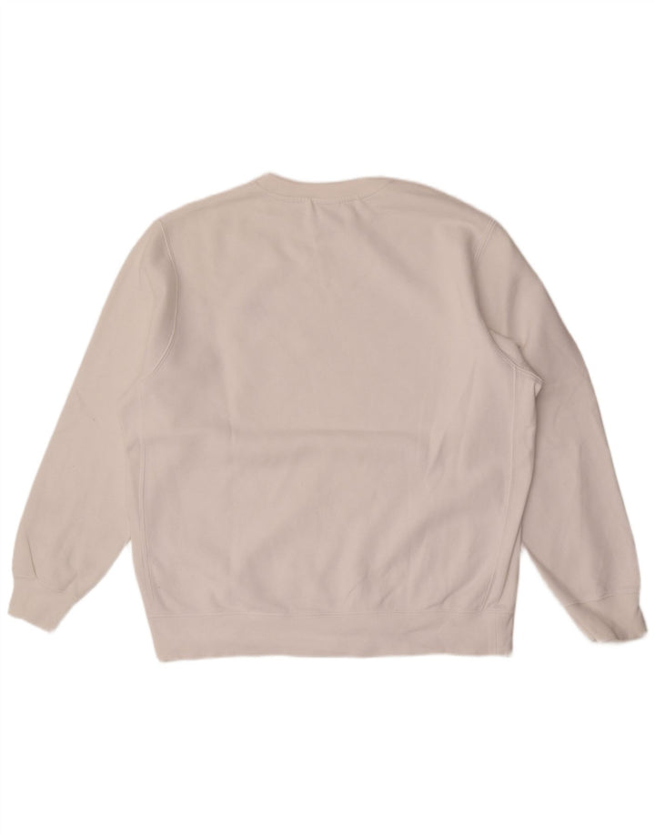 Nike moletom masculino jumper grande algodão branco
