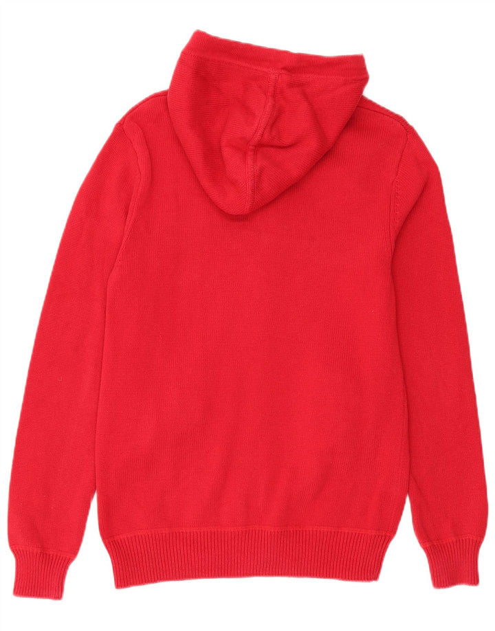 Suéter cardigã masculino com capuz Jack Wills pequeno algodão vermelho