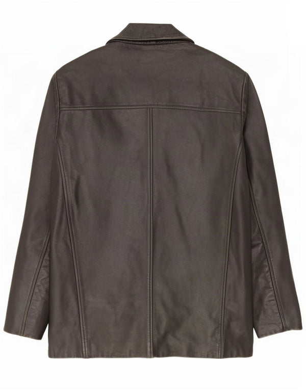 MONTANA Mens Leather Jacket UK 44 2XL Black