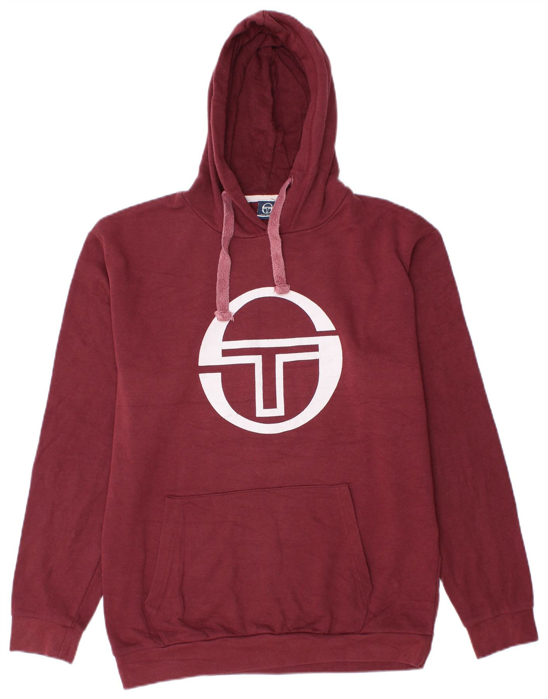 Sergio Tacchini moletom com capuz masculino gráfico médio algodão marrom