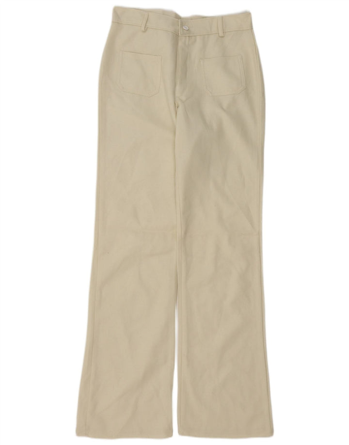Calça casual feminina vintage bootcut W30 L34 off white