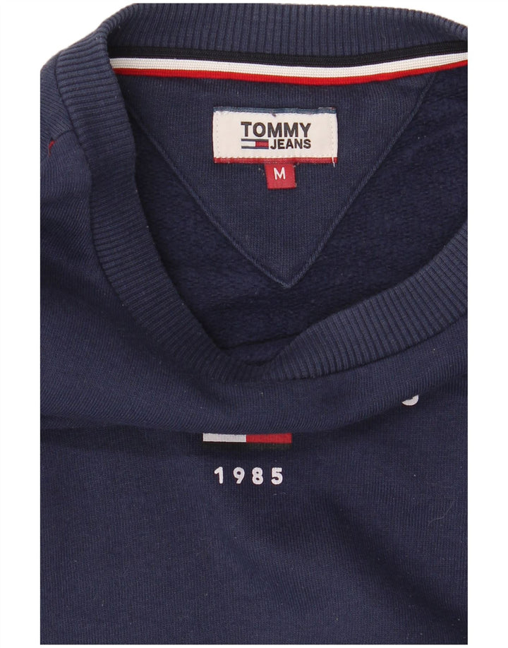 Tommy Hilfiger moletom gráfico feminino jumper UK 14 médio azul marinho