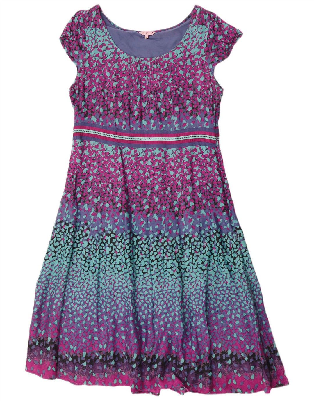 Vestido feminino Marks & Spencer Per Una A-Line Reino Unido 16 Grande Multicolorido