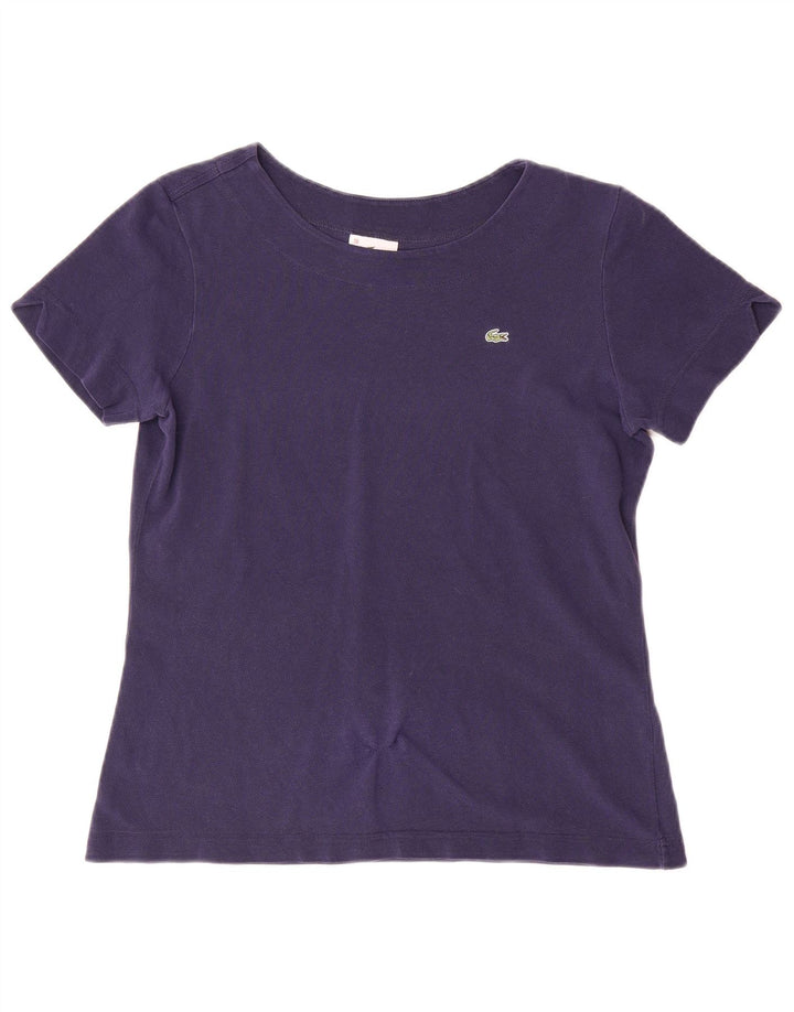 Camiseta feminina LACOSTE tamanho superior 38 algodão azul marinho médio