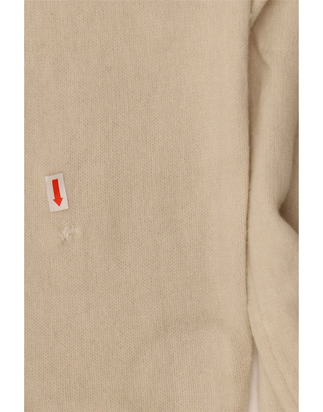 Suéter masculino Hackett com decote em V de lã bege médio