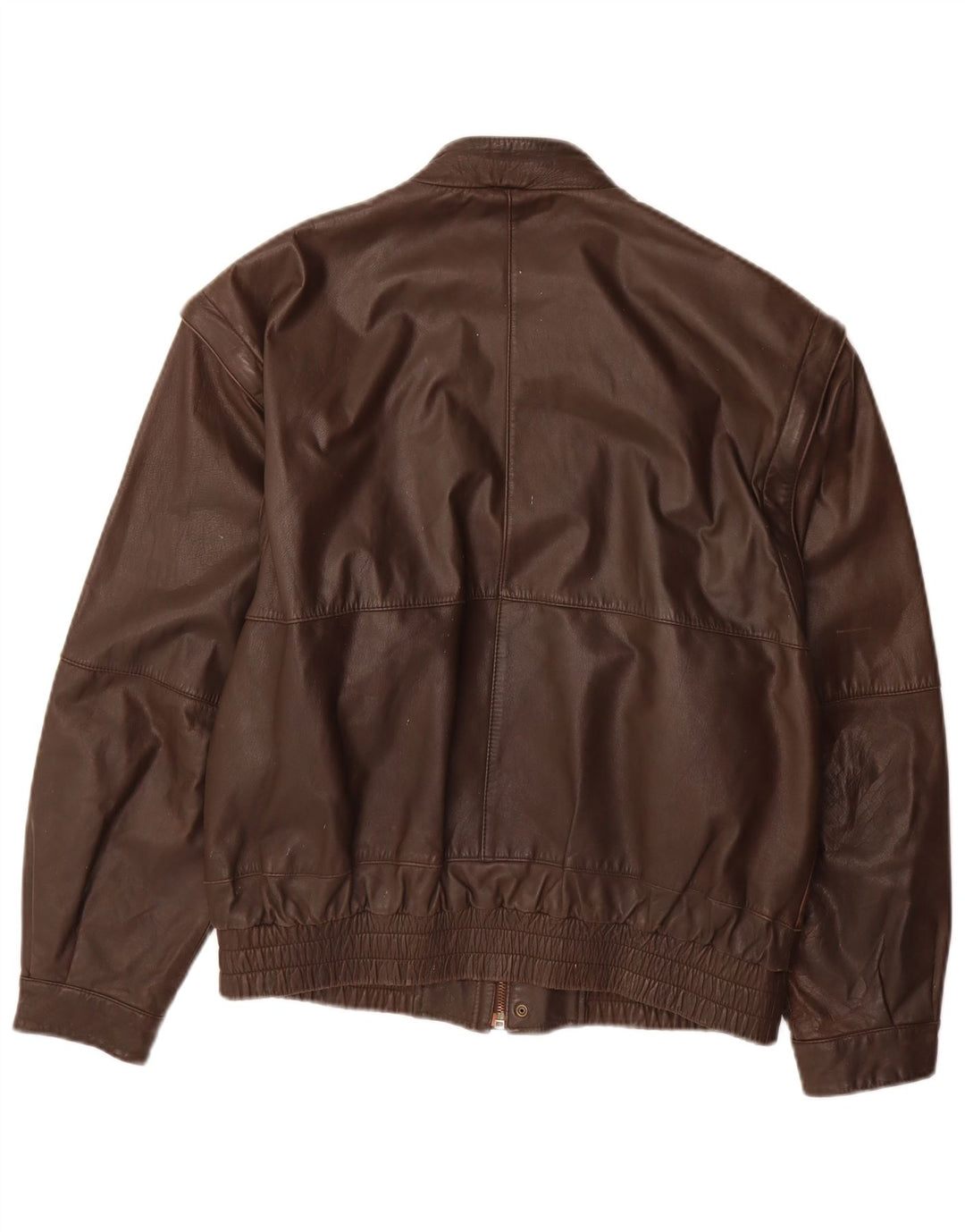 Jaqueta de couro masculina VINTAGE IT 48 couro marrom médio